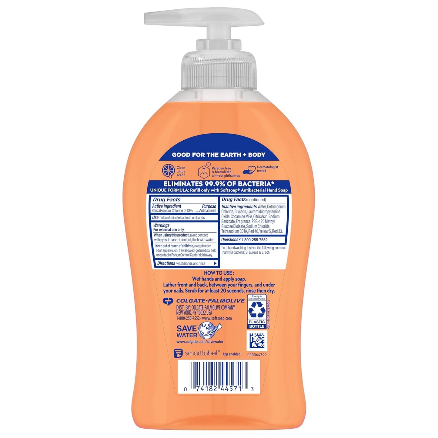 Softsoap Antibacterial Liquid Hand Soap - Crisp Clean Scent | 11.25 Ounce, 6 Pack