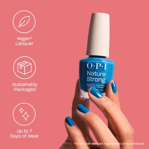 OPI Nature Strong Give a Garnet | Opaque Dark Red Crème Natural Origin Nail Polish | Plant Based, Vegan, Cruelty Free