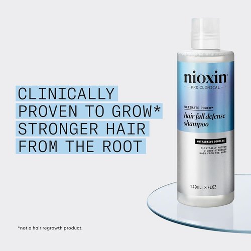 Nioxin Hair Fall Defense Shampoo - Activates Hair Follicles for Less Hair Loss | With Lauric Acid & Caffeine