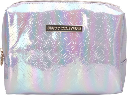 Juicy Couture Cosmetics Bag - Iridescent Travel Makeup & Toiletries Clutch Pouch, One Size