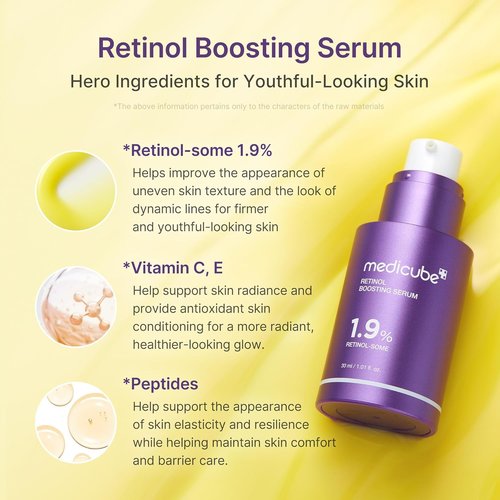 Medicube Retinol Boosting Serum - Intensive Firming & Hydration with Peptides & Vitamins | 1.01 fl. oz