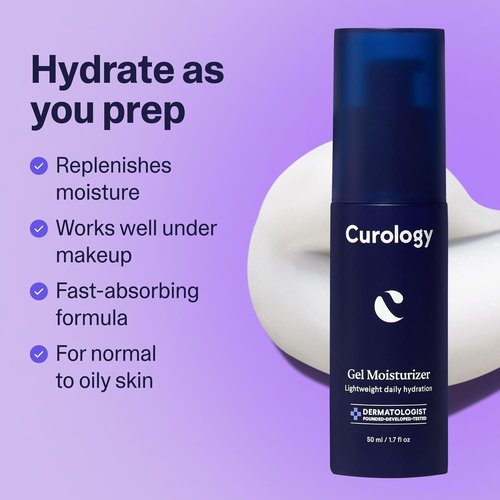 Curology Gel Face Moisturizer - Daily Hydrating Lotion with Hyaluronic Acid for All Skin Types | 1.7 fl oz