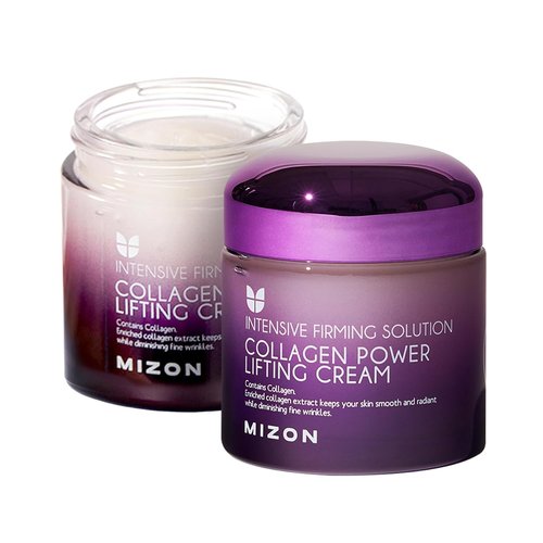MIZON Marine Collagen Power Lifting Cream - Firming Face Moisturizer with Peptides & Hyaluronic Acid | 2.53 fl oz