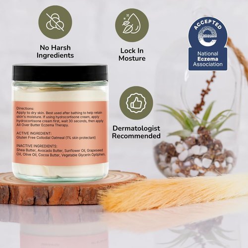 Chatham Natural Skin Care Eczema Relief Cream - Moisturizing All Over Butter for Dry, Itchy Skin | 3oz