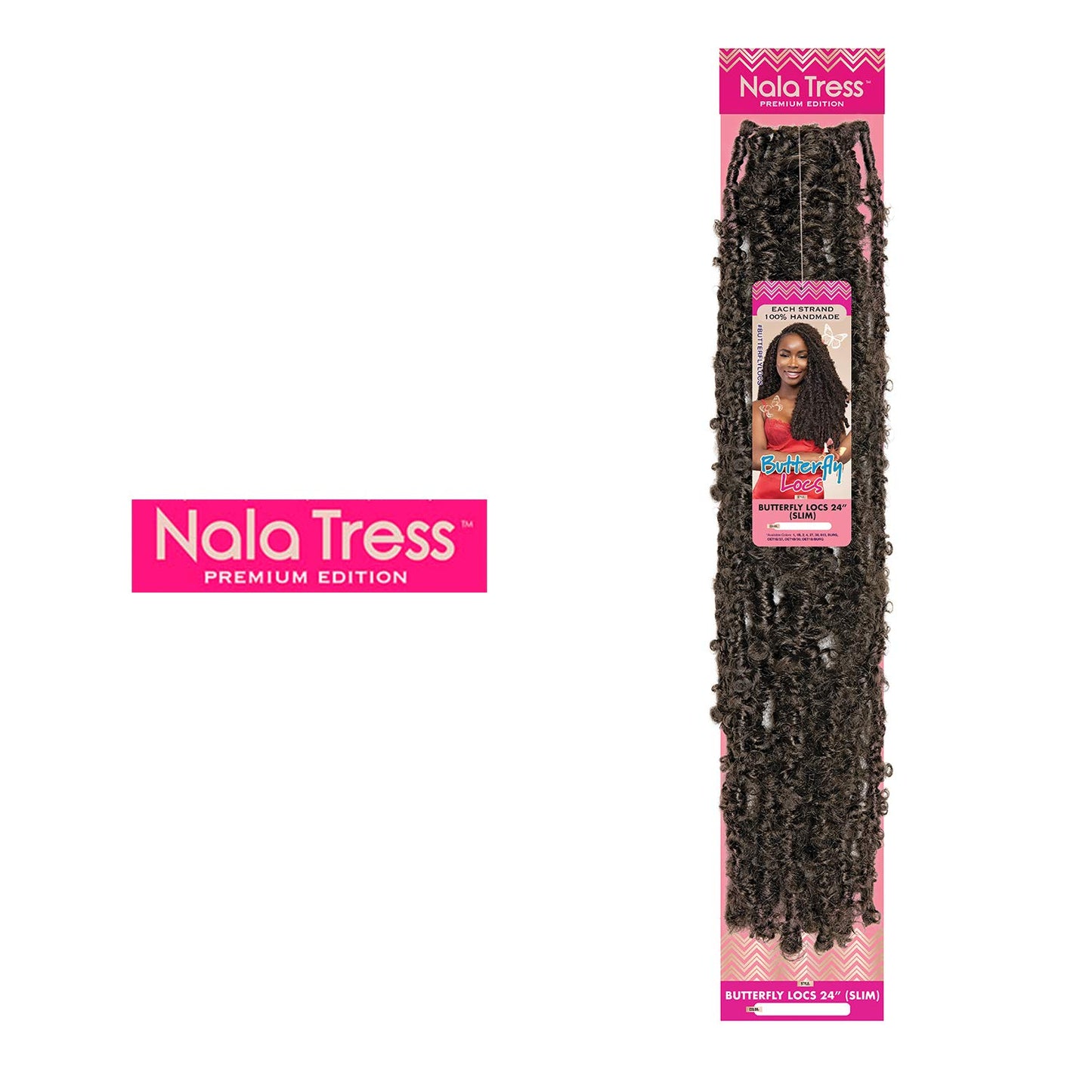 Janet Collection Crochet Braids Nala Tress Butterfly Locs 24"(SLIM) (1-pack, 2)