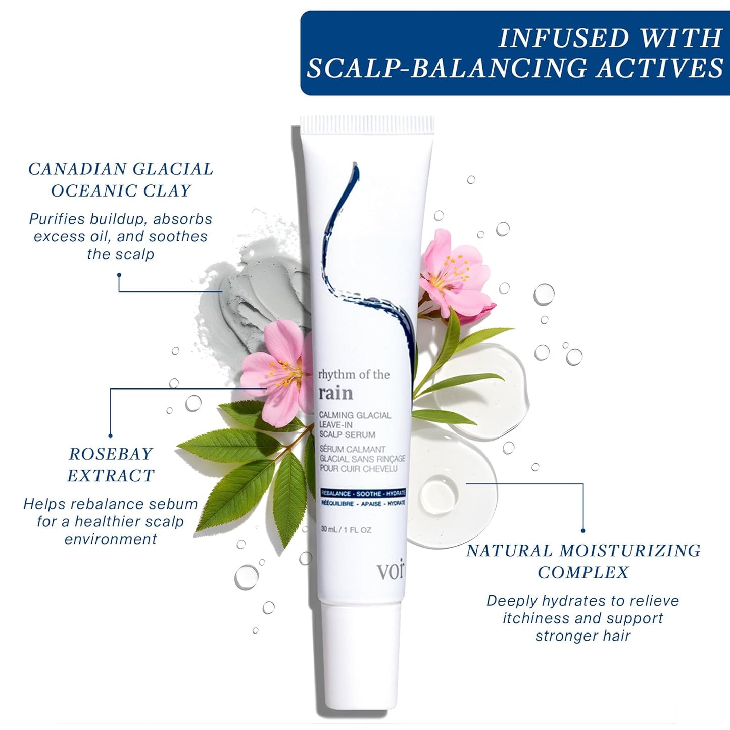 Voir Haircare Scalp Serum - Hydrate & Calm Dry, Itchy Scalp with Canadian Glacial Clay | 30ml