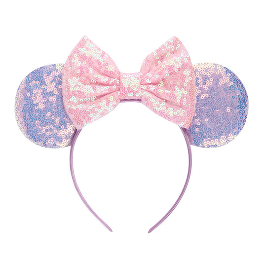 AQOKKA 1 Pcs Mouse Ears Headbands with Bow for Birthday Party, Hair Hoop Party Decoration Cosplay Costume Hair Accessories for Women & Girls