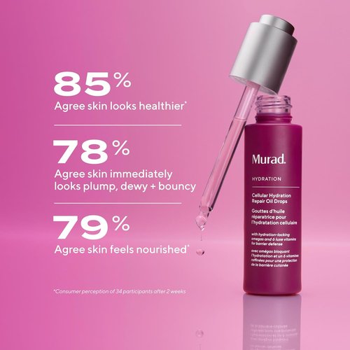 Murad Cellular Hydration Repair Oil Drops - Hydrating Facial Oil for Dry Skin - Boosts Radiance & Smoothness - 1.0 oz