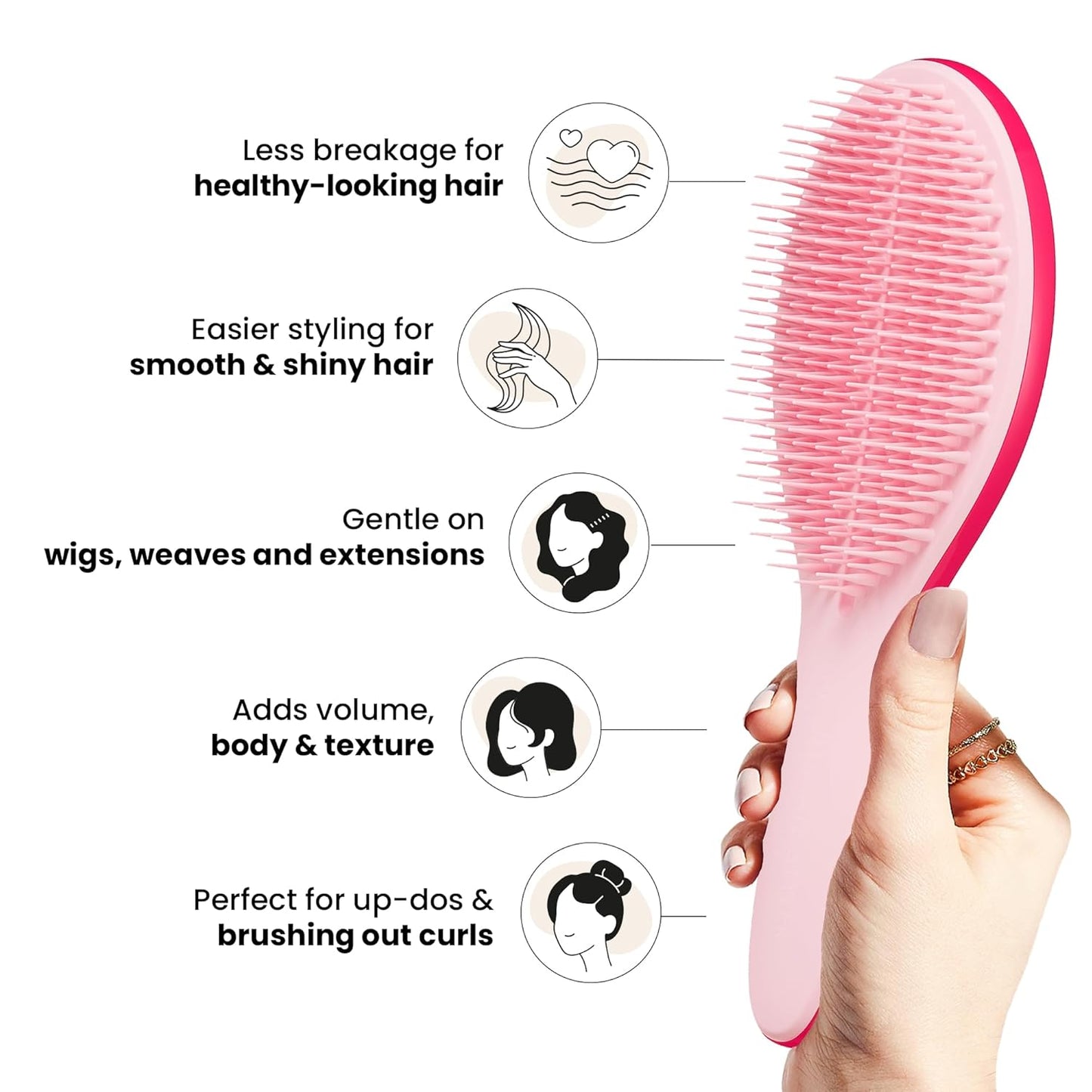 Tangle Teezer Ultimate Detangler Chrome Edition - Perfect for Wet & Dry Hair | Includes Ultimate Styler Brush