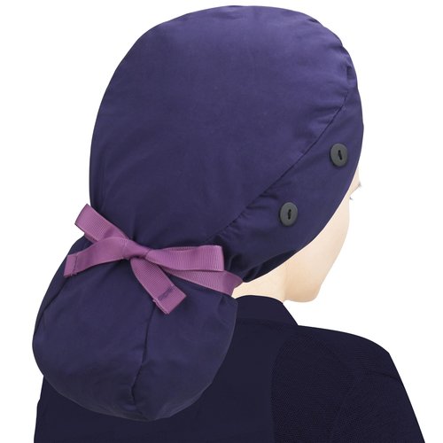 ABAMERICA Scrub Caps for Women Surgical Caps Nurse Hat Functional Ponytail Holder for Long Hair Single or Satin-Lined