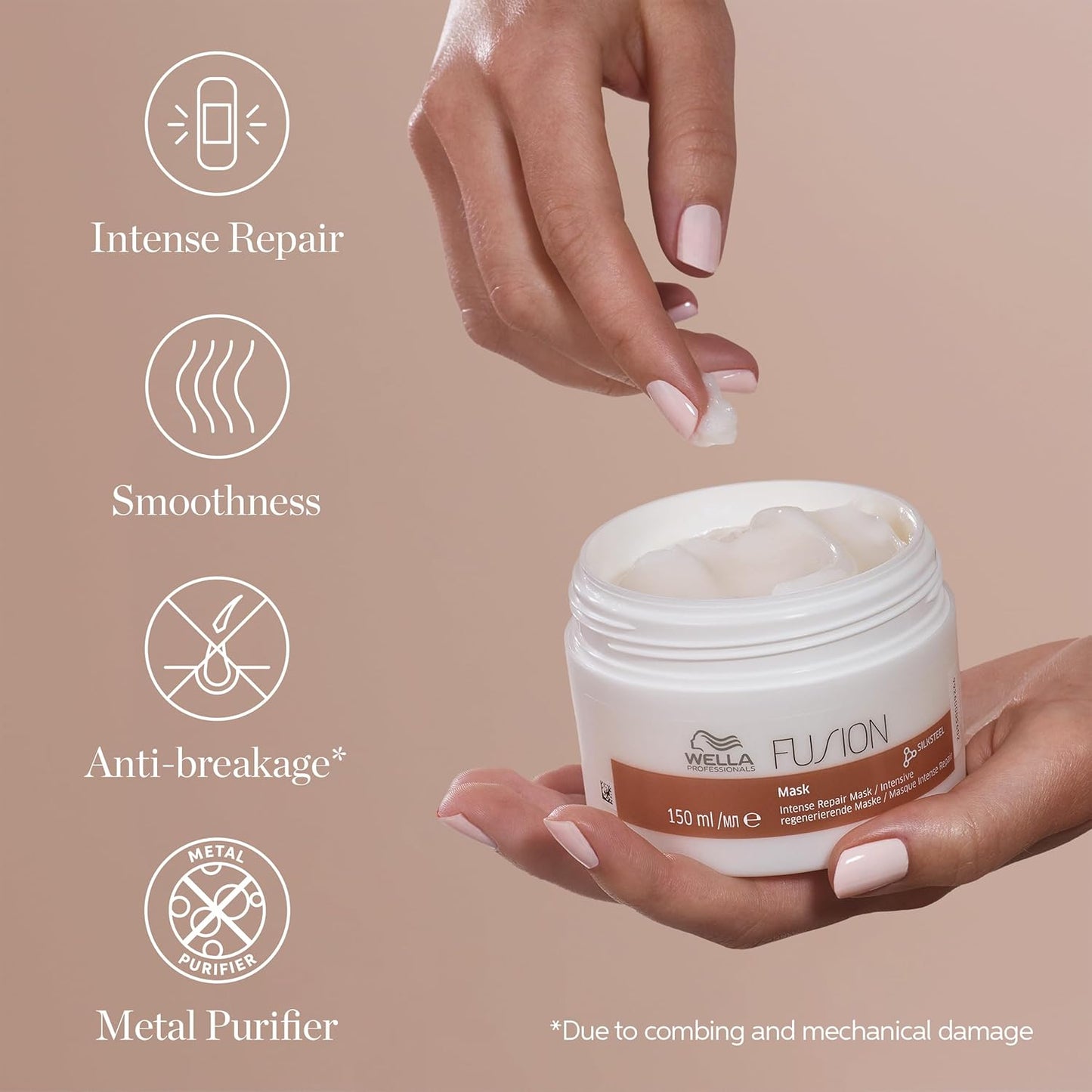 WELLA PROFESSIONALS Fusion Intense Repair Hair Mask - Deep Treatment for Damaged Hair & Breakage