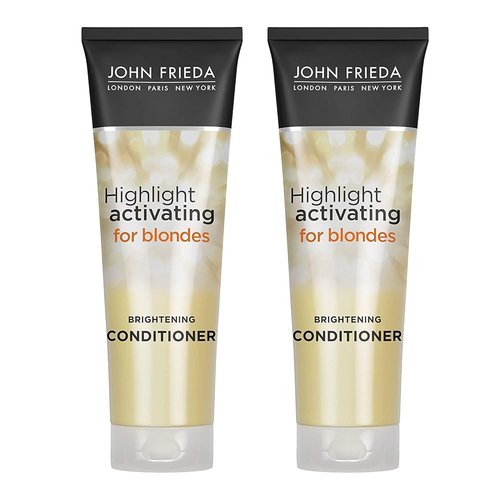 John Frieda Sheer Blonde Highlight Activating Conditioner - Brightening & Moisturizing with Avocado Oil | 8.45 Oz (Pack of 2)