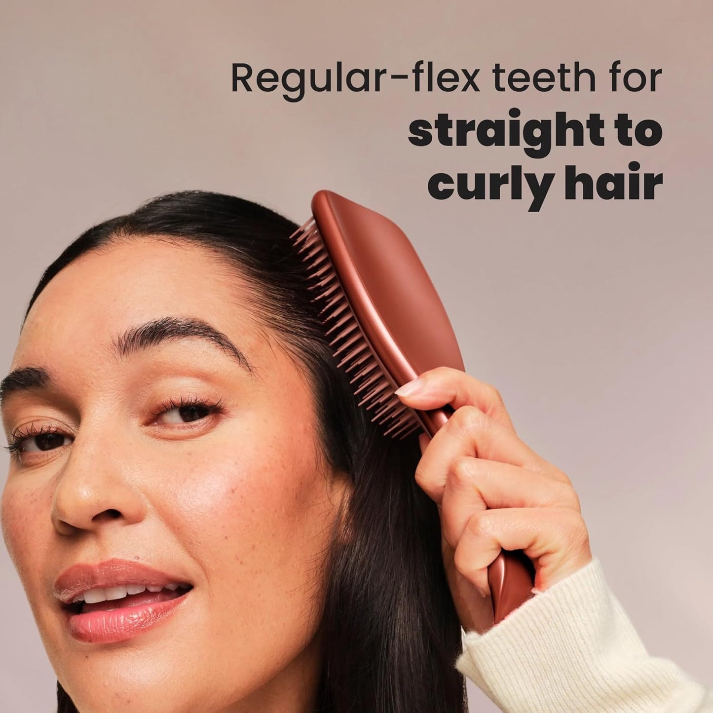 Tangle Teezer Chrome Ultimate Detangler Brush - Eliminates Knots & Reduces Breakage | Chocolate Bronze