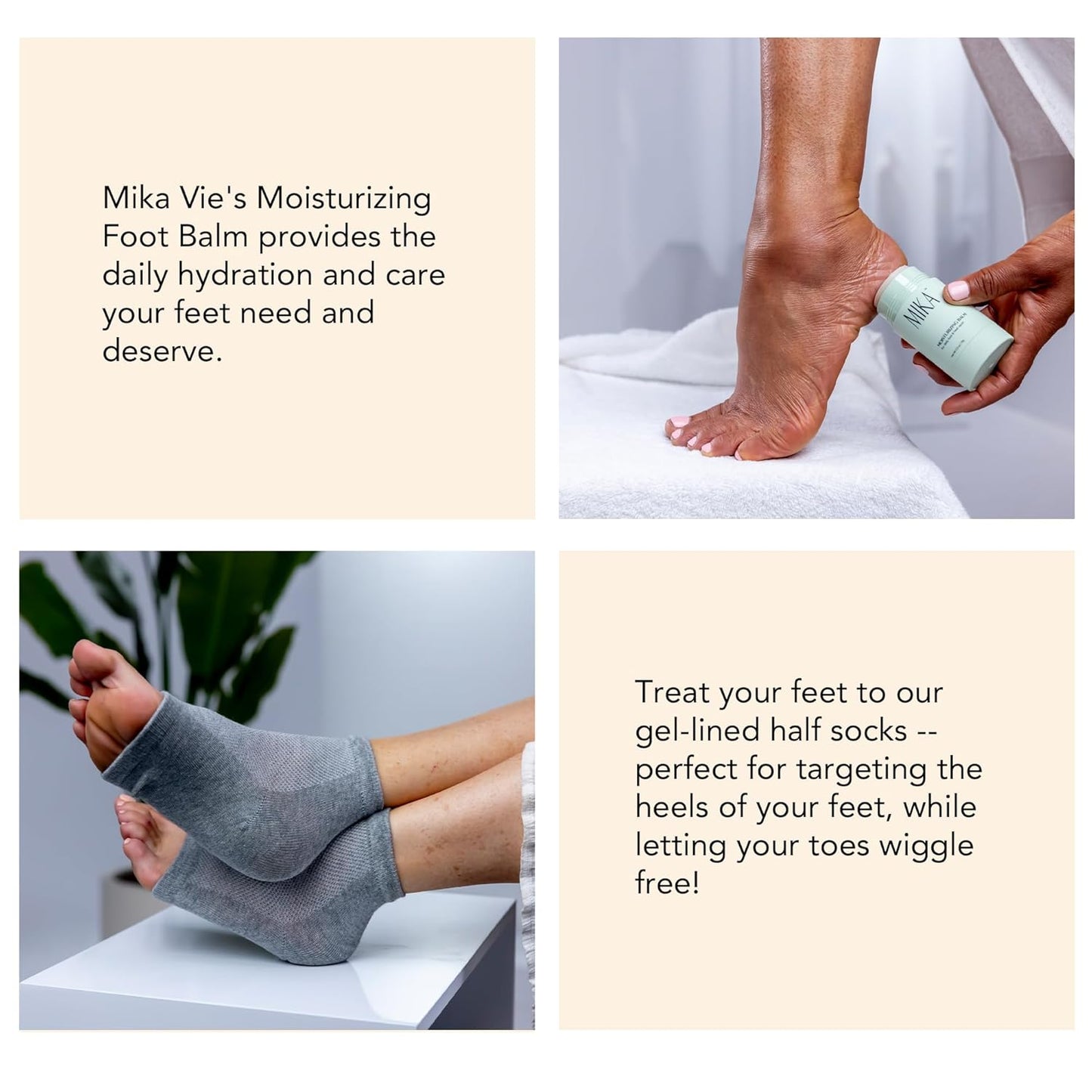 Skiennix Foot Balm & Socks - Moisturizing Urea Cream for Dry, Cracked Feet | Softens & Exfoliates Skin