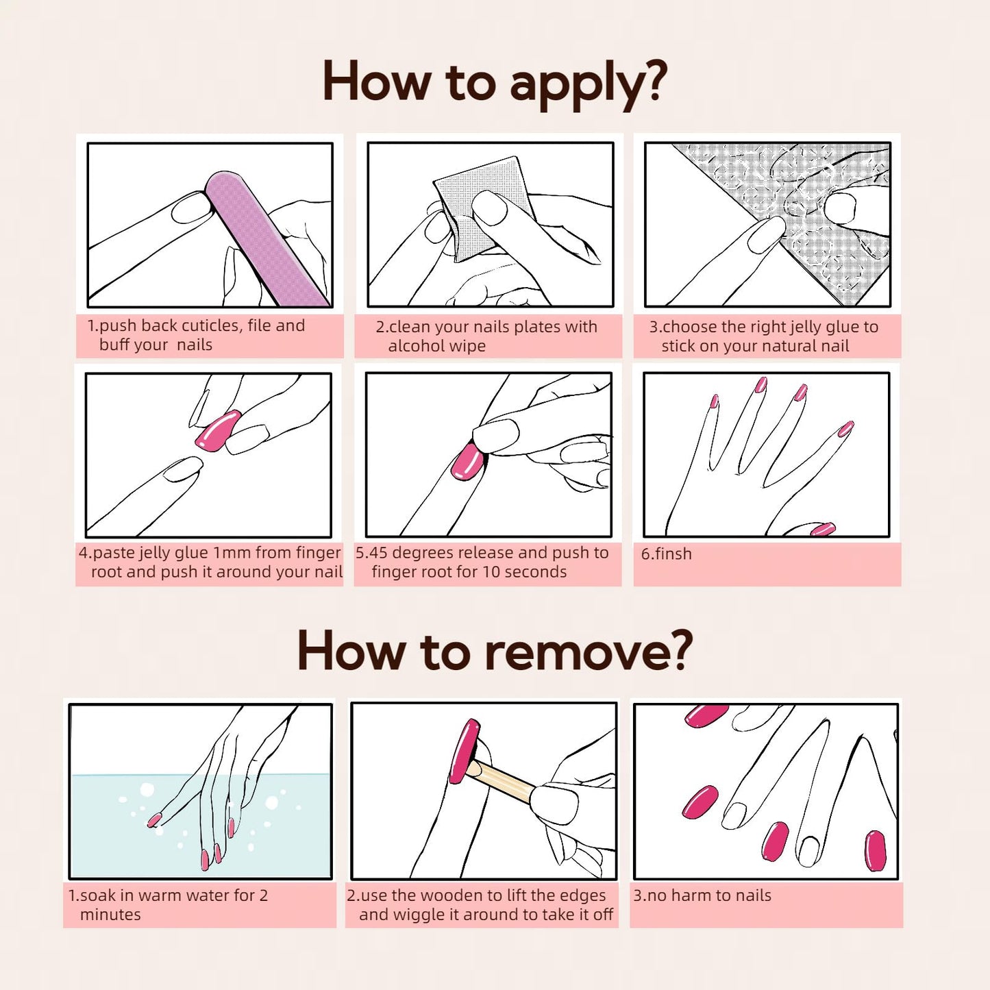 LARSOOY Nails Handmade Press on Nails Middle Long Square | Handmade Nails with Multicolored Stripes | Reusable fake Nails with Unique Designs | False Nails 10 Pcs (Overturned Palette, M)