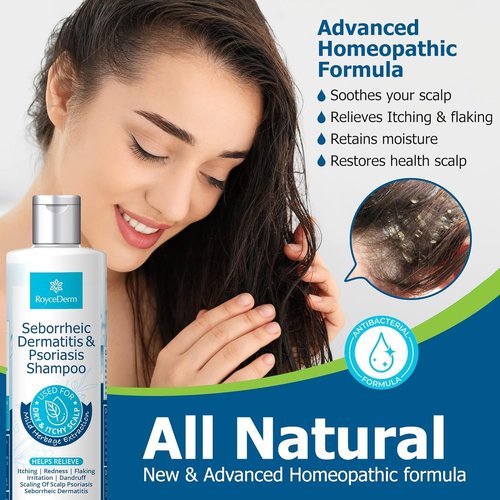 Roycederm Seborrheic Dermatitis Shampoo - Relieves Itching & Flaking for Dry, Itchy Scalp