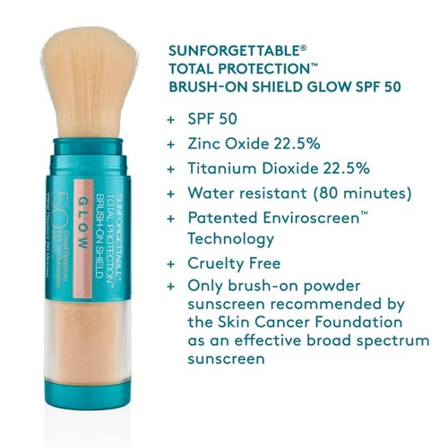 Colorescience Brush-On Sunscreen | Mineral Powder for Sensitive Skin - SPF 50 Protection