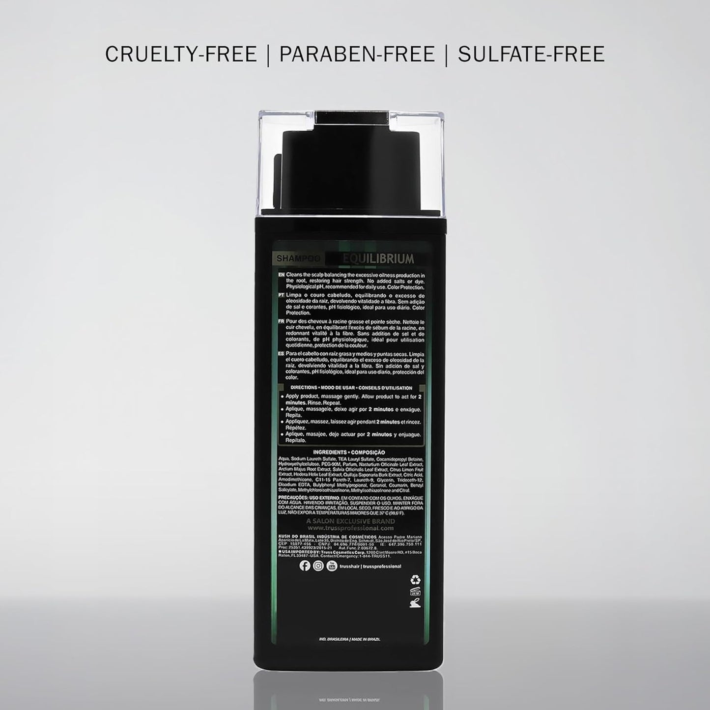 TRUSS Equilibrium Shampoo for Oily Hair - Balances Oily Scalp & Dry Ends - Hydrating Formula | 10.14 oz