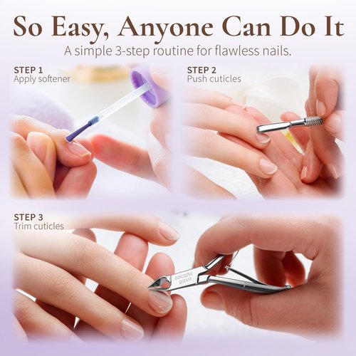 Professional Cuticle Cutter Trimmer Manicure Tools with Double Spring– Perfect Nail Care Tool for Manicure & Pedicure Beauty at Home/Spa/Saloon