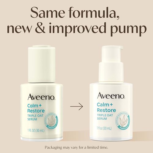 Aveeno Calm + Restore Face Serum - Hydrating Formula for Sensitive Skin | Gentle & Fragrance-Free, 1 fl. oz