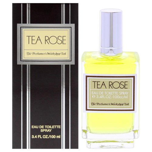Perfumers Workshop Tea Rose Eau de Toilette Spray - 3.4 oz | Elegant Floral Fragrance for Women
