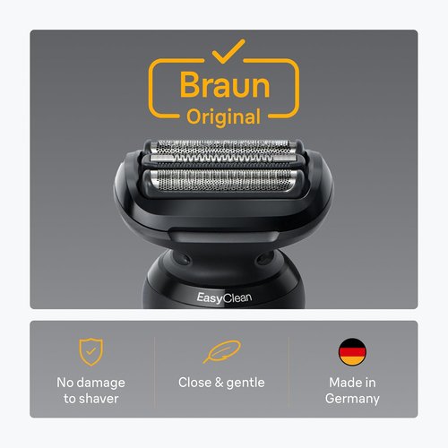 Braun Series 5 Electric Shaver Replacement Head - Effortless Attachment for Optimal Shaving | Compatible with 54B, Black