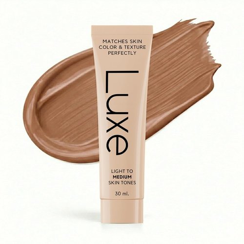 Luxe Color Changing Foundation - Adapts to Your Skin Tone - Buildable Light-to-Medium Coverage | 12-Hour Wear - Medium Dark