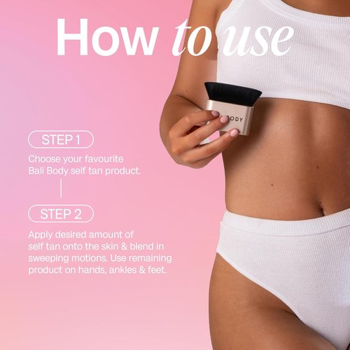Bali Body Blending Brush - Kabuki Brush for Streak-Free Self Tanner Application | Ultra-Soft & Reusable