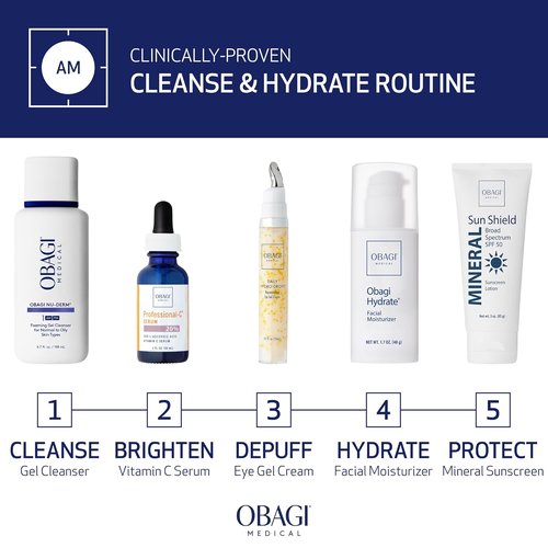 Obagi Hydrate Facial Moisturizer - Non-Comedogenic All-Day Hydration with Tara Seed Extract & Shea Butter
