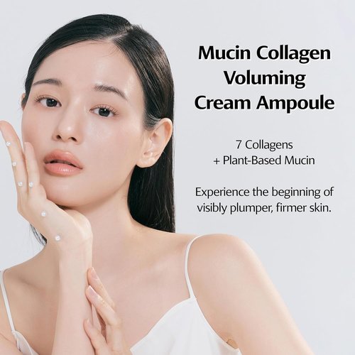 Mucin Collagen Voluming Ampoule Moisturizer - Deep Hydrating Face Cream for Radiant Skin | 0.14 Fl Oz x 5ea