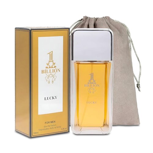 AFLUXE Men's Cologne - 1 Billion Lucky Eau De Toilette Spray - Casual Daily Fragrance - 3.4 Fl Oz Bottle