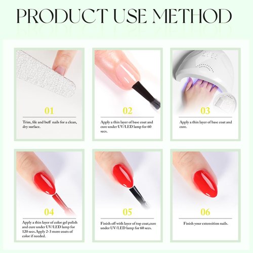 Double Rhythm 15ML Gel Nail Polish Pure Sheer Same Color Same Bottle Soak Off Gel Polish Art Manicure Salon DIY at Home for Women (Bright Green-A1042)