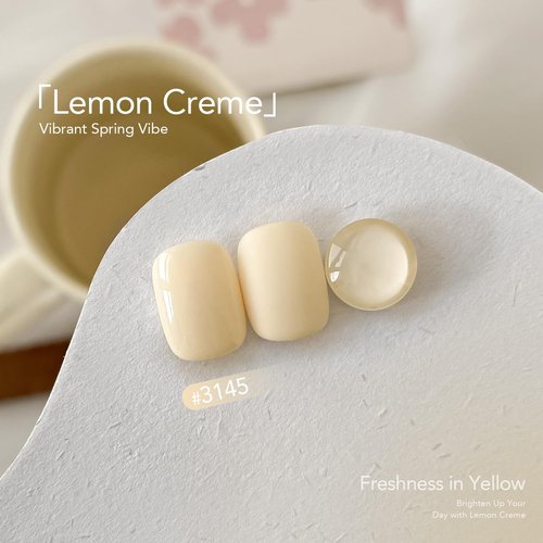 GAOY Pastel Yellow Gel Nail Polish, 16ml Soak Off Gel Polish, UV Light Cure for Nail Art DIY Manicure at Home, 3145 Lemon Creme
