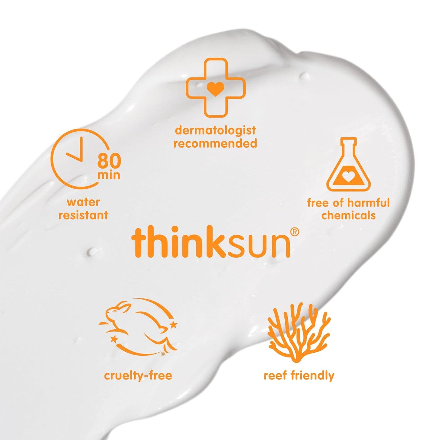 Thinkbaby Baby Sunscreen - SPF 50 Clear Zinc Oxide for Sensitive Skin | 3 Fl Oz, Water Resistant, Reef Safe