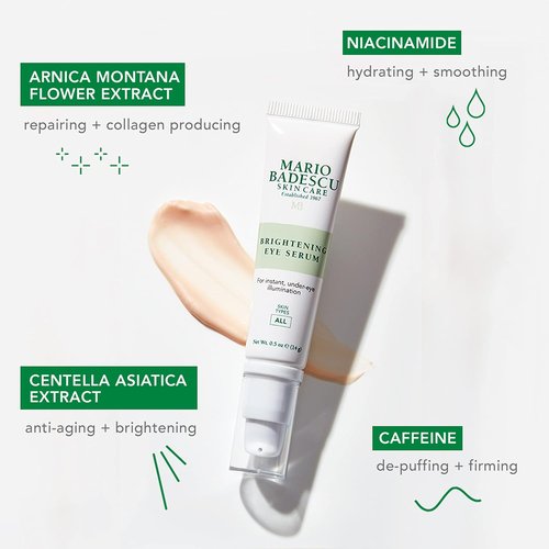 Mario Badescu Brightening Under Eye Serum - Anti-Aging Hydration for Fine Lines & Dark Circles | 0.5 oz