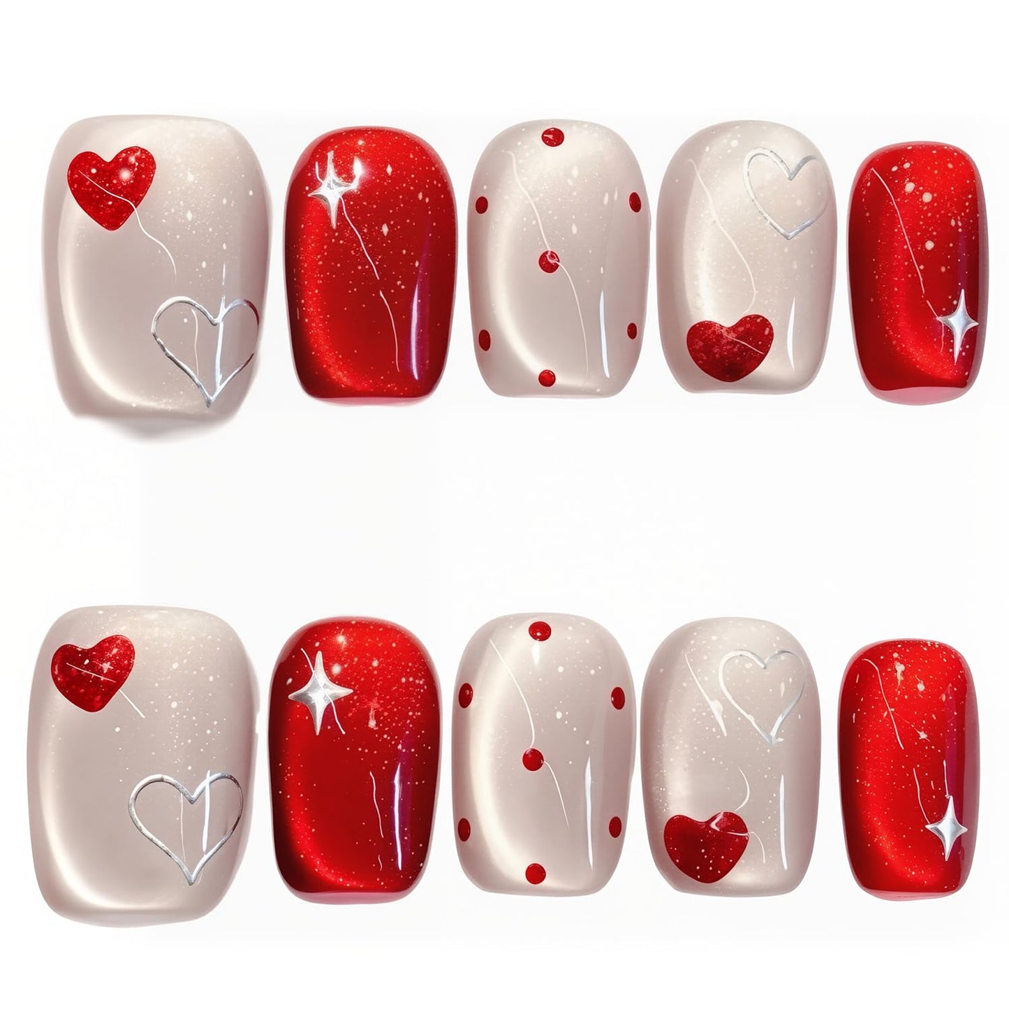 24Pcs St Patrick's Day Press on Nails Short Square Gold French Tip Fake Nails with Gold Rhinestones Horseshoe Rainbow Shamrocks False Nails St Patricks Day Acrylic Nails Irish Stick on Nails for Women