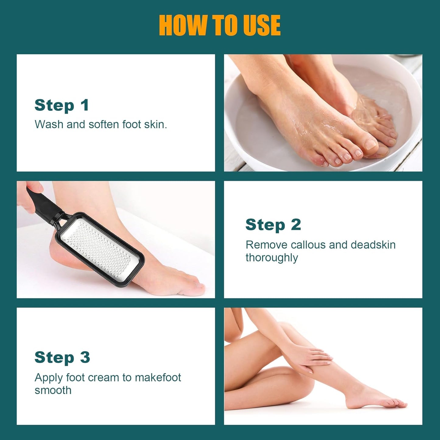 Skiennix Foot Rasp - Stainless Steel Pedicure Callus Remover | 2 Pcs for Professional Foot Care