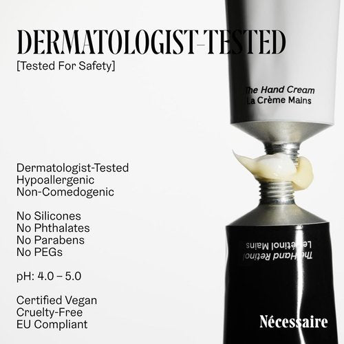 Nécessaire The Hand Retinol Serum - Anti-Aging Repair for Wrinkles & Crepiness | 2.2 fl oz, 0.25% Pure Retinol