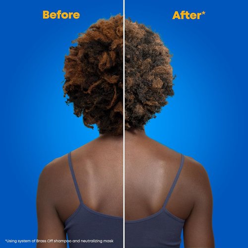 Matrix Brass Off Blue Hair Mask - Neutralizes Brassy Tones for Color-Treated Brunettes & Blondes