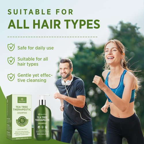 Roycederm Tea Tree Antifungal Shampoo - Medicated Folliculitis Treatment for Dry, Itchy Scalp | Paraben & Sulfate Free