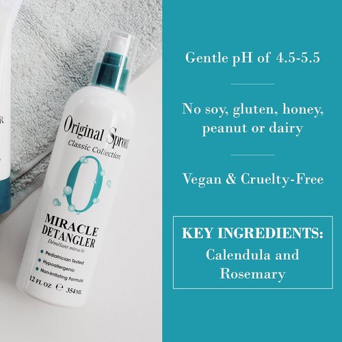 Original Sprout Miracle Detangler - Leave-In Conditioner for All Hair Types | 4 oz Bottle
