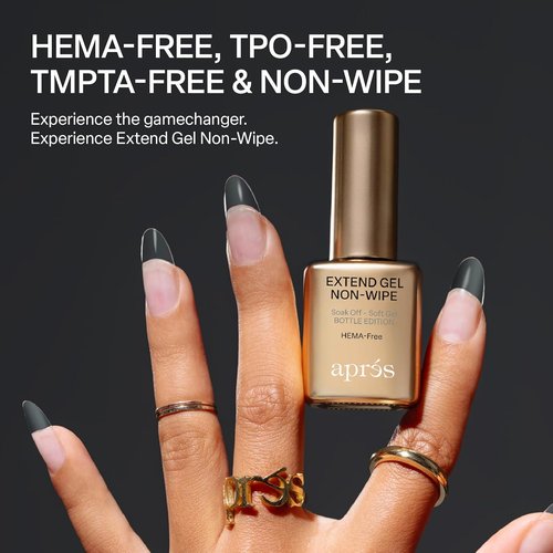 APRÉS Non-Wipe Extend Gel - HEMA-Free TPO-Free Gel-X Tips Adhesive | 15ml / 0.5oz