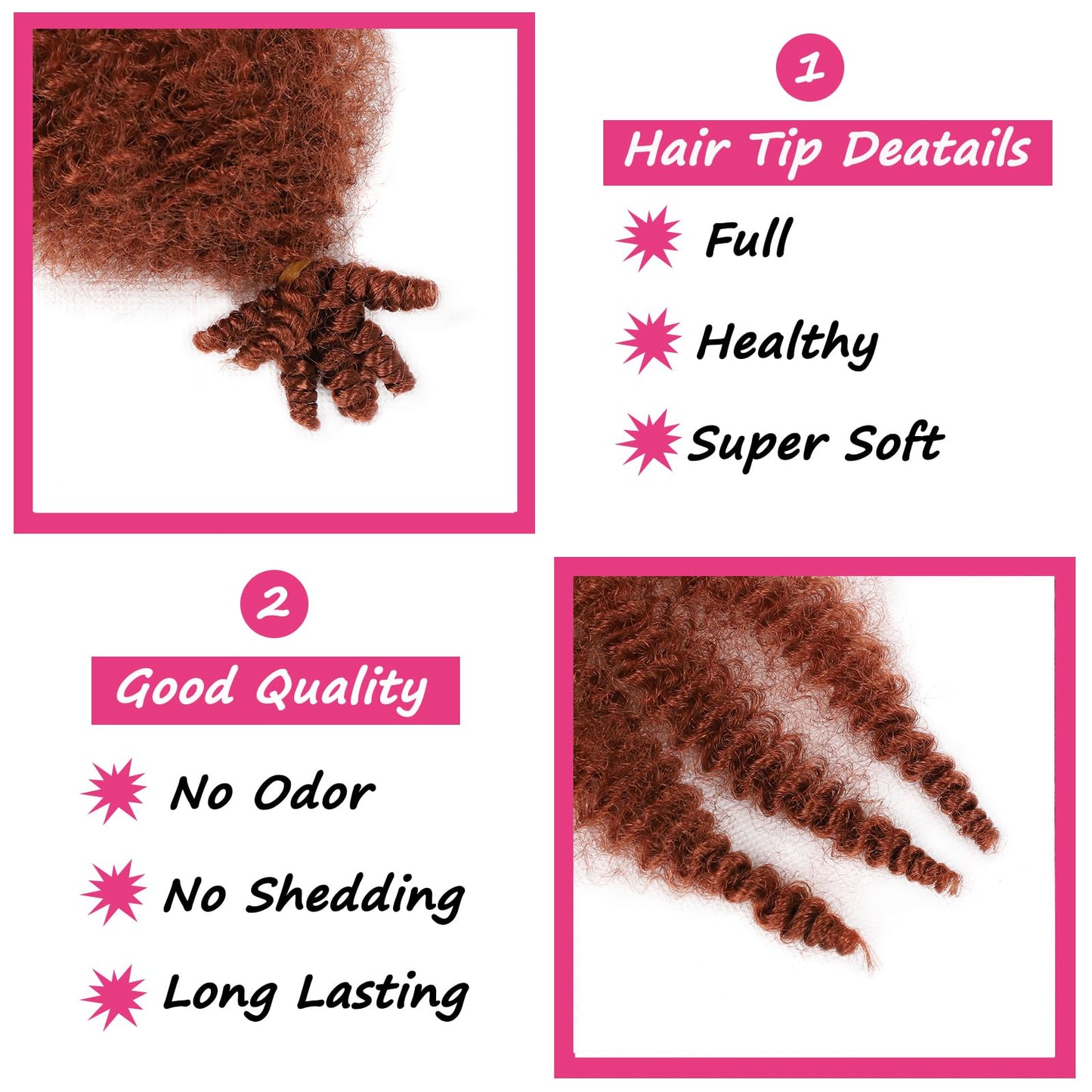 Springy Afro Twist Hair 8 Packs 350# Pre-Separated Marley Twist Braiding Hair Suitable for Damaged Kinky Afro Twist Hair chromatism Synthetic Wrapping Hair for Soft Locs Hair Extensions 18 Inch