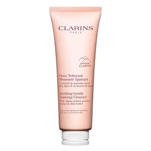 Clarins Soothing Gentle Foaming Face Cleanser - Nourishing Shea Butter | Soap-Free & SLS-Free | For Very Dry or Sensitive Skin