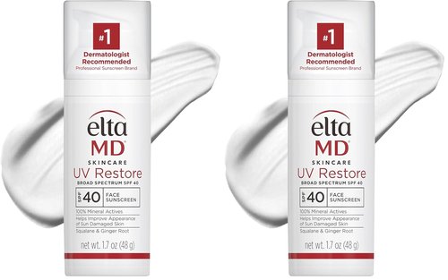 EltaMD UV Restore Face Sunscreen - SPF 40 Mineral Formula for Sun-Damaged Skin Repair | Anti-Aging Benefits
