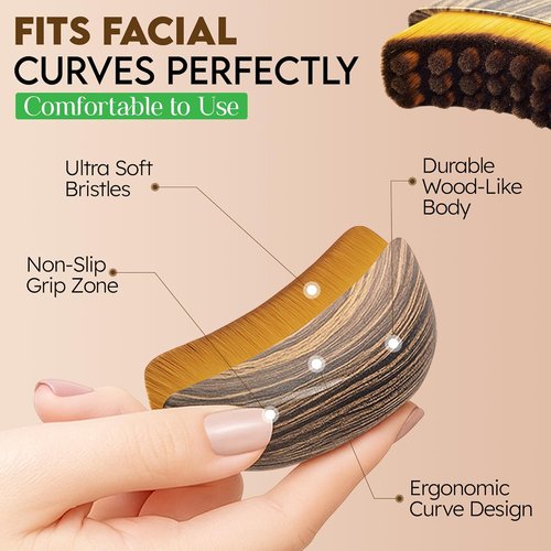 Regine Switzerland Lymphatic Contour Face Brush - Anti-Puffiness Ergonomic Massager for Sculpting