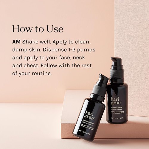 Kari Gran 10% Vitamin C Serum - Clean, Moisturizing Formula for Radiant, Glowing Skin
