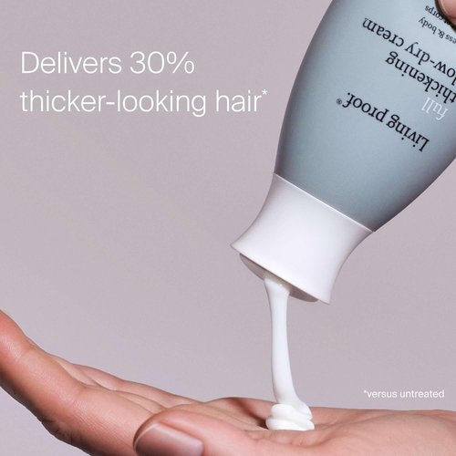 Living Proof Full Thickening Blow-Dry Cream - All-Day Fullness & Shine, Lightweight Heat Protection for Fine Hair