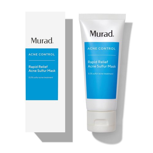 Murad Rapid Relief Acne Sulfur Mask - Clay Mask with Salicylic Acid & 5% Sulfur | Reduces Breakouts & Unclogs Pores - 2.5 Fl Oz