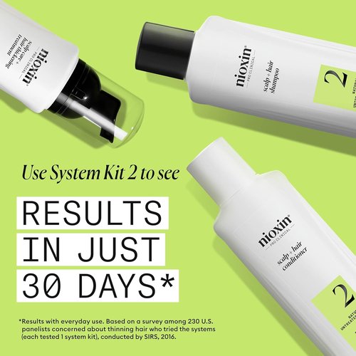 Nioxin System 2 Hair Thickening Leave-In Treatment - Boost Density & Strengthen Natural Hair with Niacinamide & Biotin